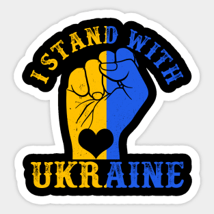 Support Ukraine I Stand With Ukraine Ukrainian Flag Sticker